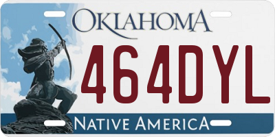 OK license plate 464DYL
