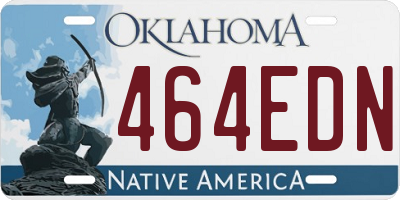 OK license plate 464EDN
