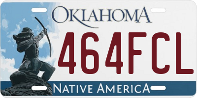 OK license plate 464FCL
