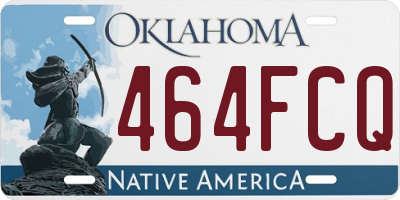 OK license plate 464FCQ