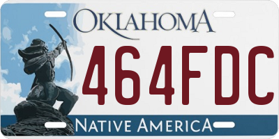OK license plate 464FDC