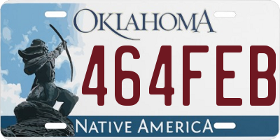 OK license plate 464FEB