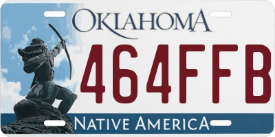 OK license plate 464FFB