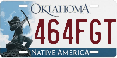 OK license plate 464FGT