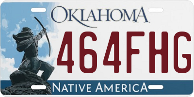 OK license plate 464FHG