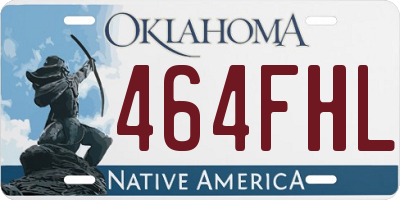 OK license plate 464FHL