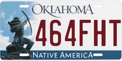 OK license plate 464FHT
