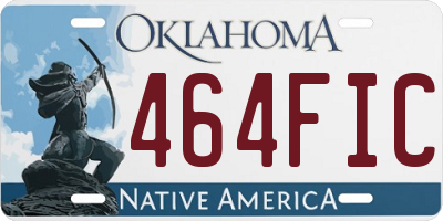 OK license plate 464FIC