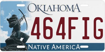 OK license plate 464FIG