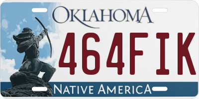 OK license plate 464FIK