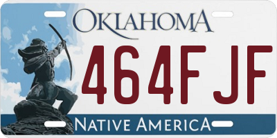 OK license plate 464FJF