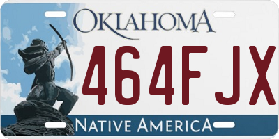 OK license plate 464FJX