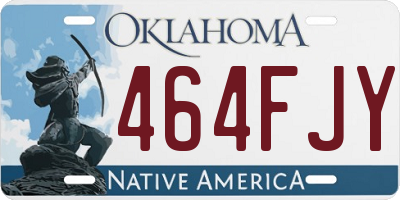 OK license plate 464FJY