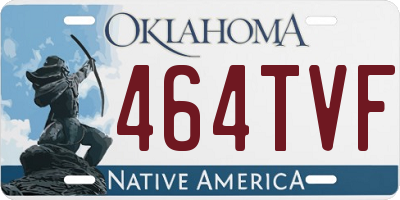 OK license plate 464TVF