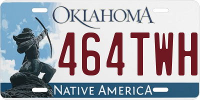OK license plate 464TWH