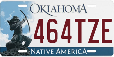 OK license plate 464TZE