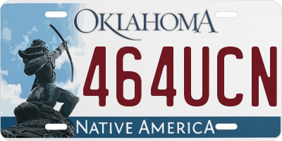 OK license plate 464UCN