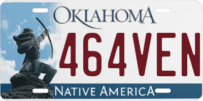 OK license plate 464VEN