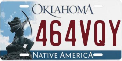 OK license plate 464VQY