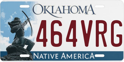 OK license plate 464VRG