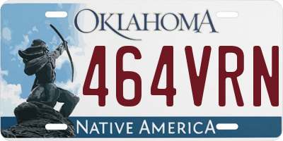 OK license plate 464VRN