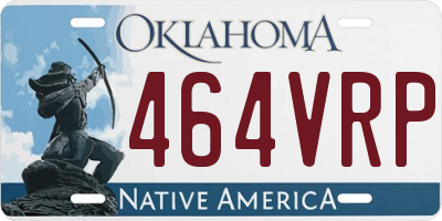 OK license plate 464VRP