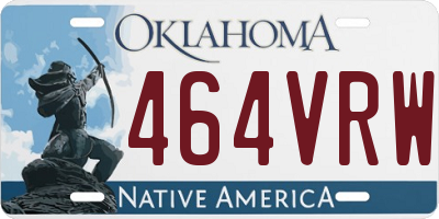 OK license plate 464VRW
