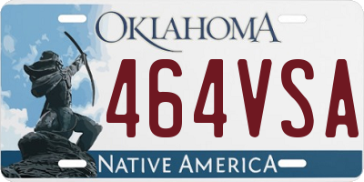 OK license plate 464VSA