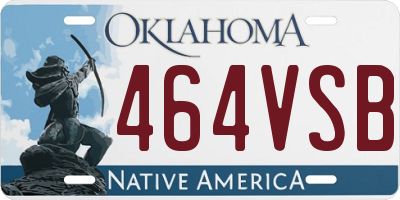 OK license plate 464VSB
