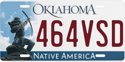 OK license plate 464VSD