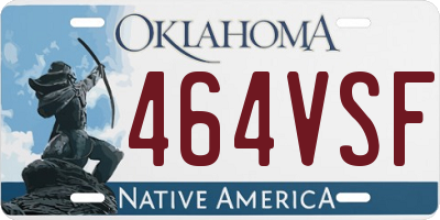 OK license plate 464VSF