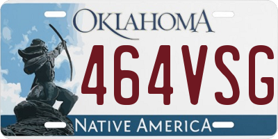 OK license plate 464VSG