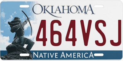 OK license plate 464VSJ