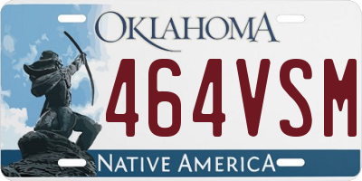 OK license plate 464VSM