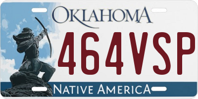 OK license plate 464VSP