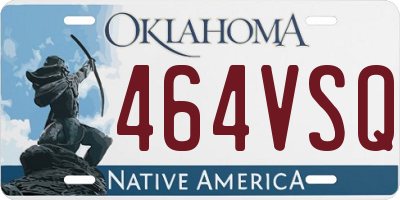 OK license plate 464VSQ