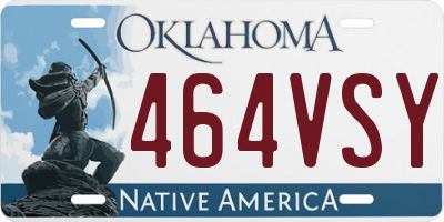 OK license plate 464VSY