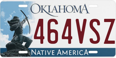OK license plate 464VSZ
