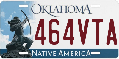 OK license plate 464VTA