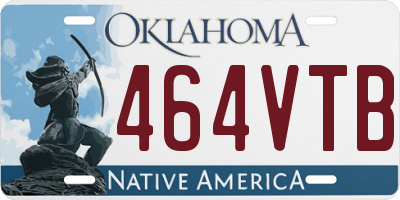 OK license plate 464VTB