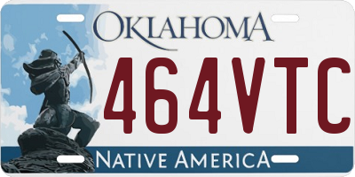 OK license plate 464VTC