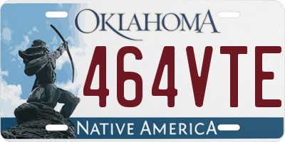 OK license plate 464VTE
