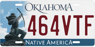OK license plate 464VTF