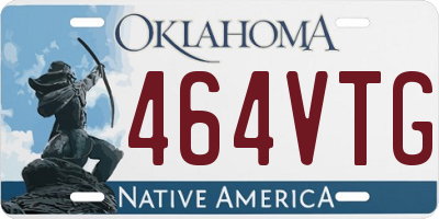 OK license plate 464VTG