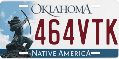 OK license plate 464VTK
