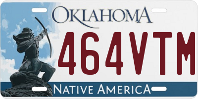 OK license plate 464VTM