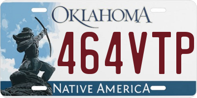 OK license plate 464VTP