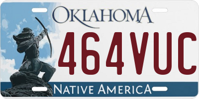 OK license plate 464VUC