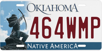 OK license plate 464WMP