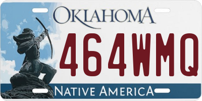 OK license plate 464WMQ